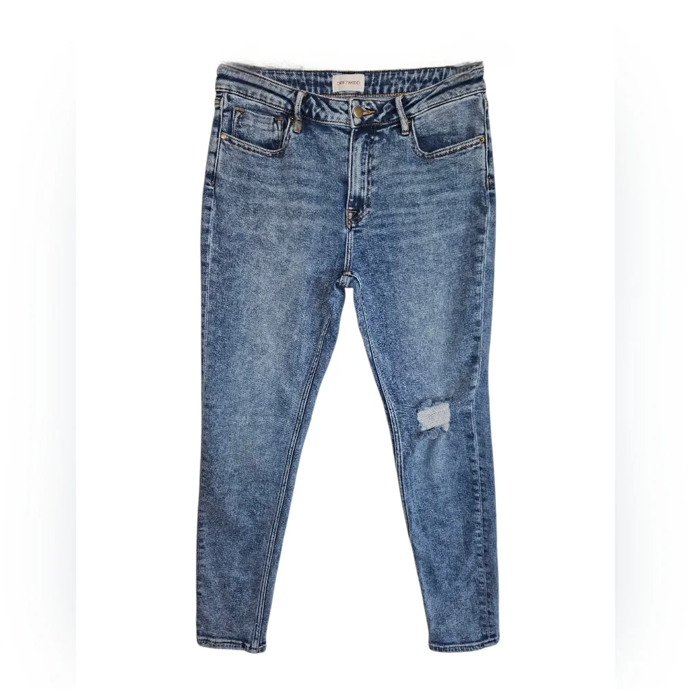 DRIFTWOOD Distressed Blue Skinny Jeans Size 29